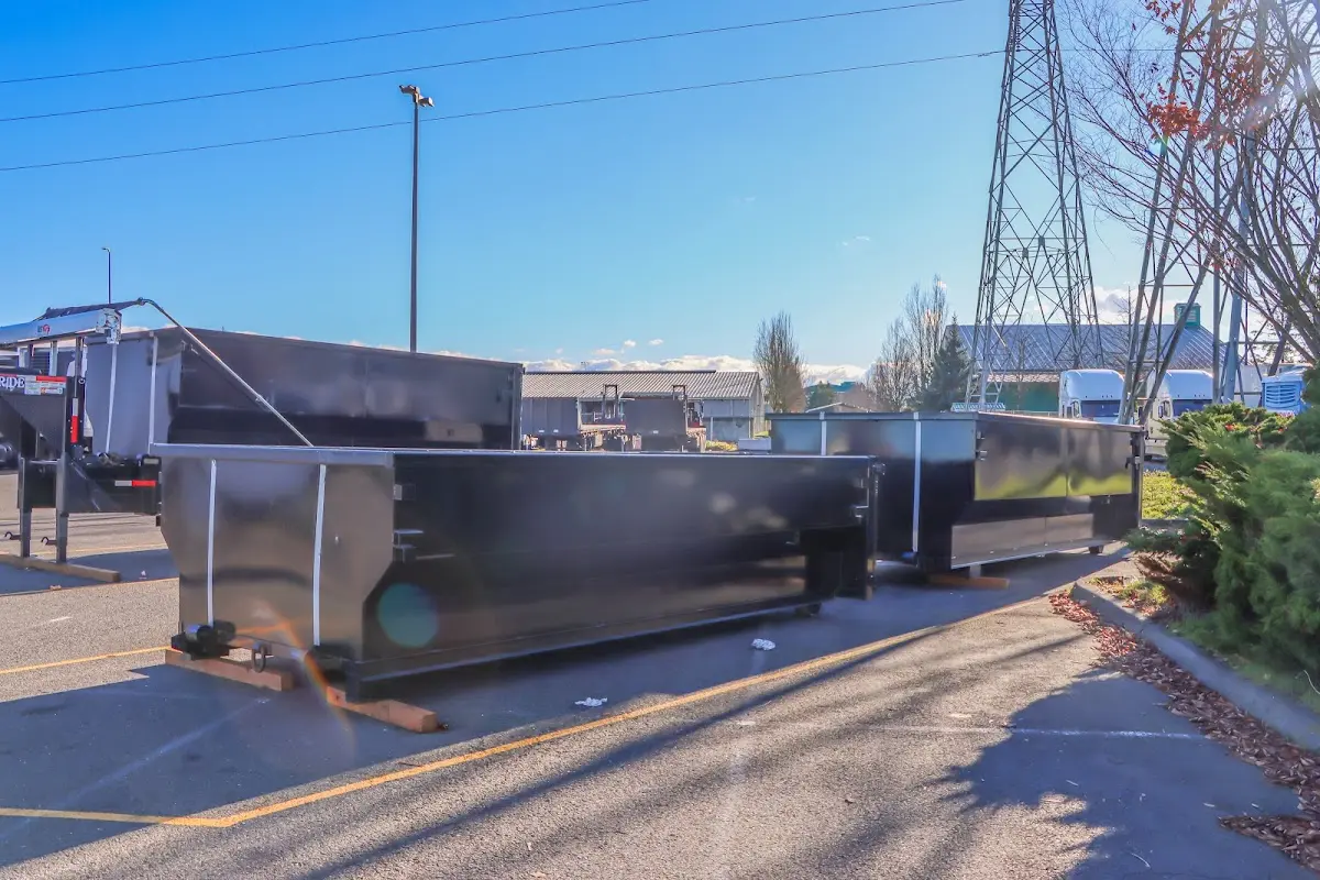 Roll-off dumpster ready for waste disposal at job site for Cleanout Dumpster Rental in Mount Sterling